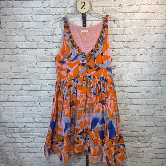 Leifsdottir by Anthropologie Sleeveless Red Floral Print Dress - Picture 1 of 4